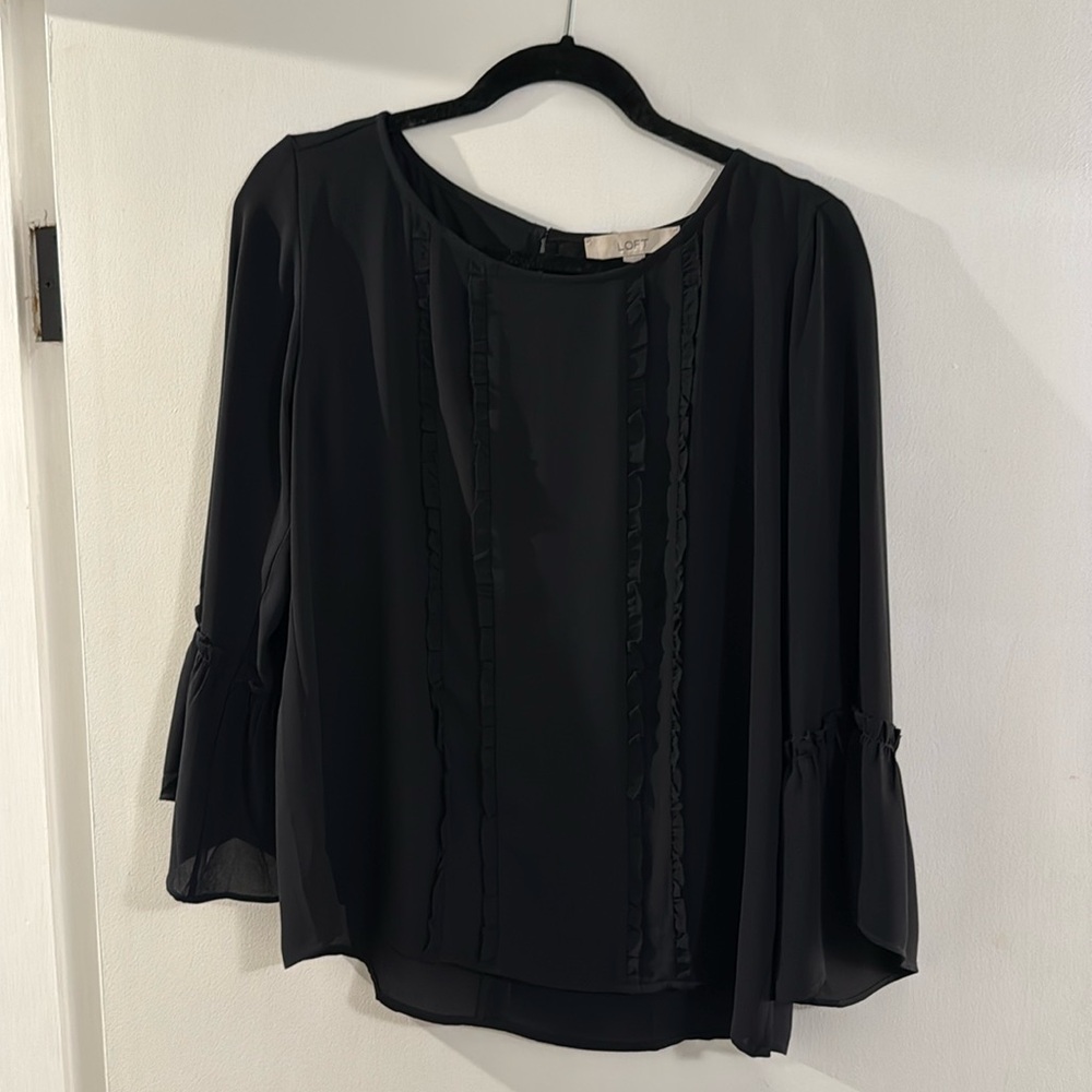 Loft Black Blouse